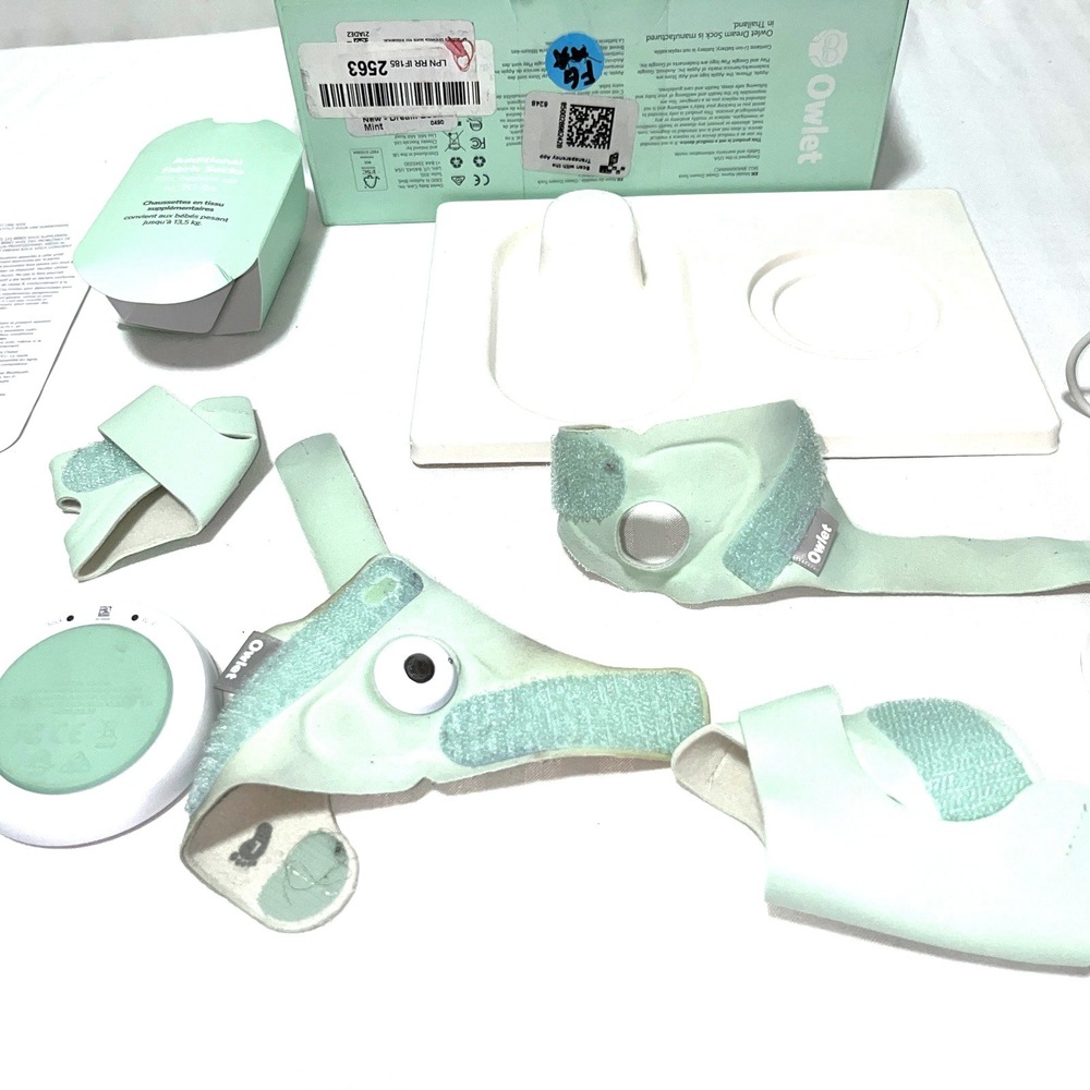 Owlet Dream Sock Track Sleep Trends FDA Cleared 1-18 months 6-30lbs EUC Tested